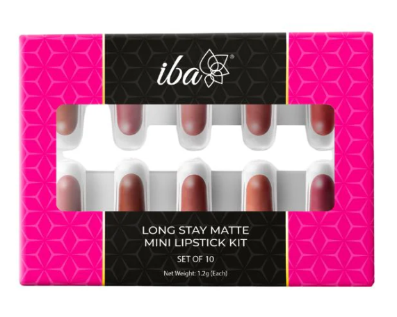 Iba Long Stay Matte Mini Lipstick Kit (Pack of 10)